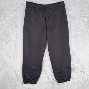 Mizuno Women Baseball Softball Pants Black Large Athletic Logo Embroidered
